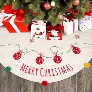 Set of 3.  Tree Skirt & Two stockings